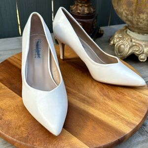 👠NWT JOURNEE High Stiletto Pumps Heels Women Sz WD 10 Off White Faux leather